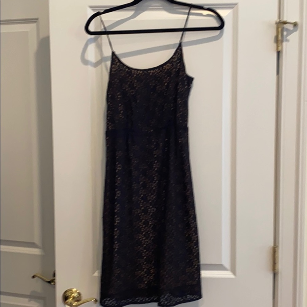 J crew black spaghetti dress